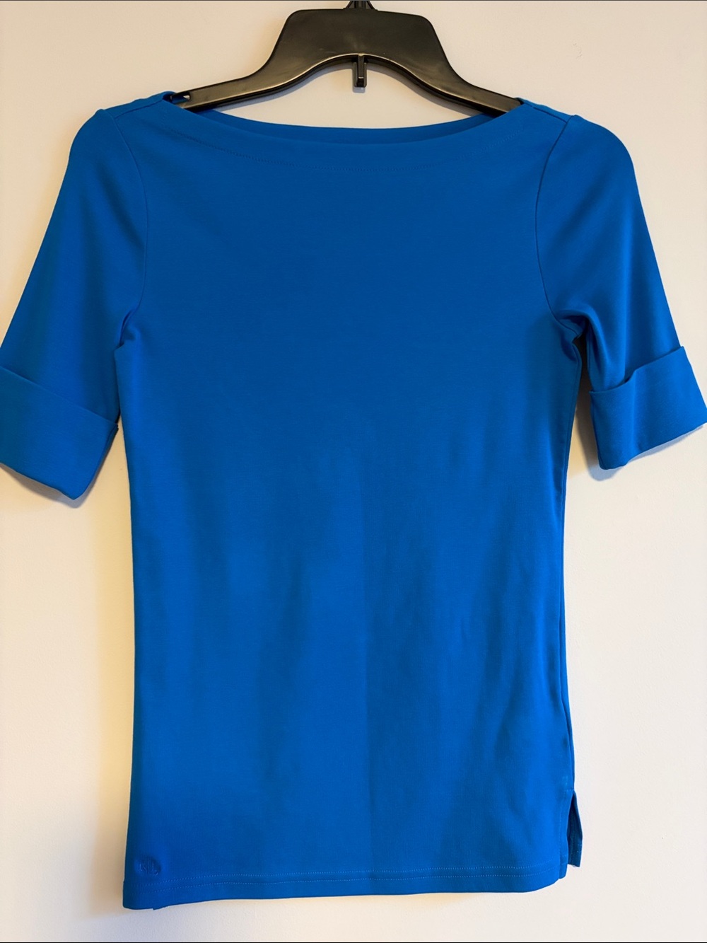 Ralph Lauren Royal Blue Boat Neck Short Sleeve Top